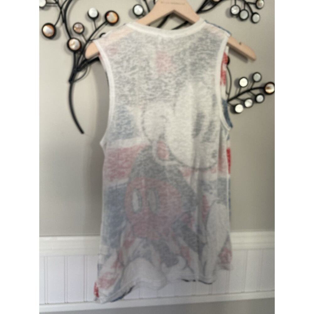 Mickey Mouse Disney T-Shirt UK Flag T Shirt Vest Top UK Size 10 US M - Picture 2 of 4